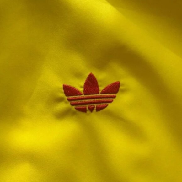 Adidas Originals Men Warm Up Track Tops Yellow And Energy Green Medium - Picture 7 of 8